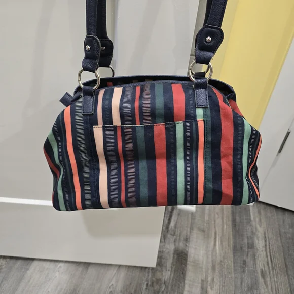 Lily Bloom Multicolor Striped Women's Bag With Multiple Pockets - Picture 11 of 14